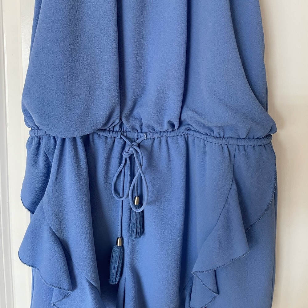 Saylor Blue Ruffle Romper - Picture 2 of 4